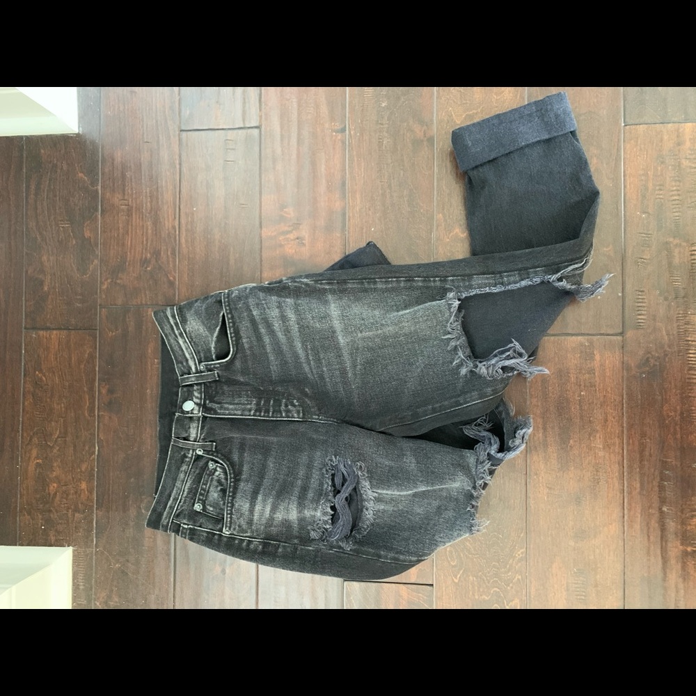 Carmar distressed black boyfriend jeans